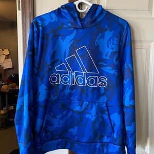 Adidas Vibrant Blue Patterned Hoodie